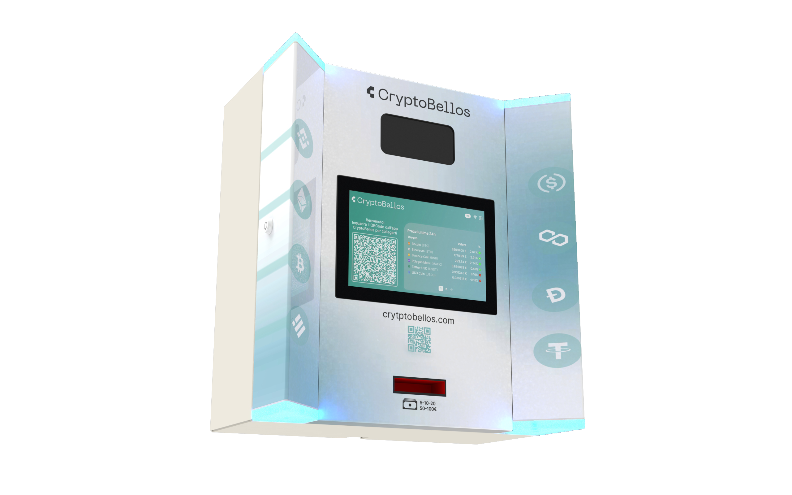 Vendor crypto atm side left